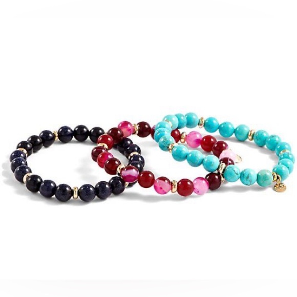🆕 Lola Rose Fabienne Set of 3 Beaded Stretch Bracelets